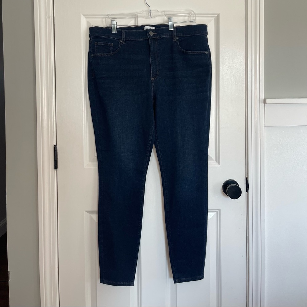 LOFT Women's Dark Blue Mid Rise Legging Jeans